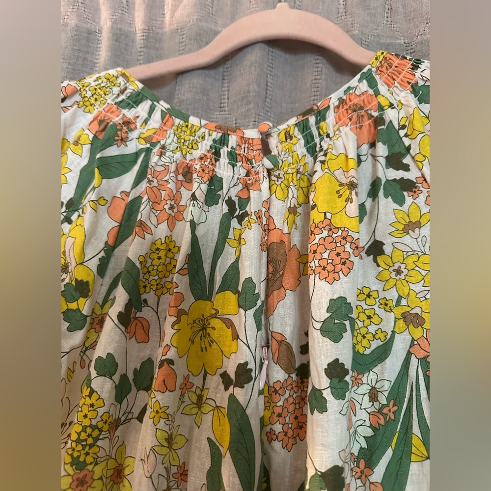 Lane Bryant Smocked-Neck Wide Leg Floral Jumpsuit - Picture 11 of 11